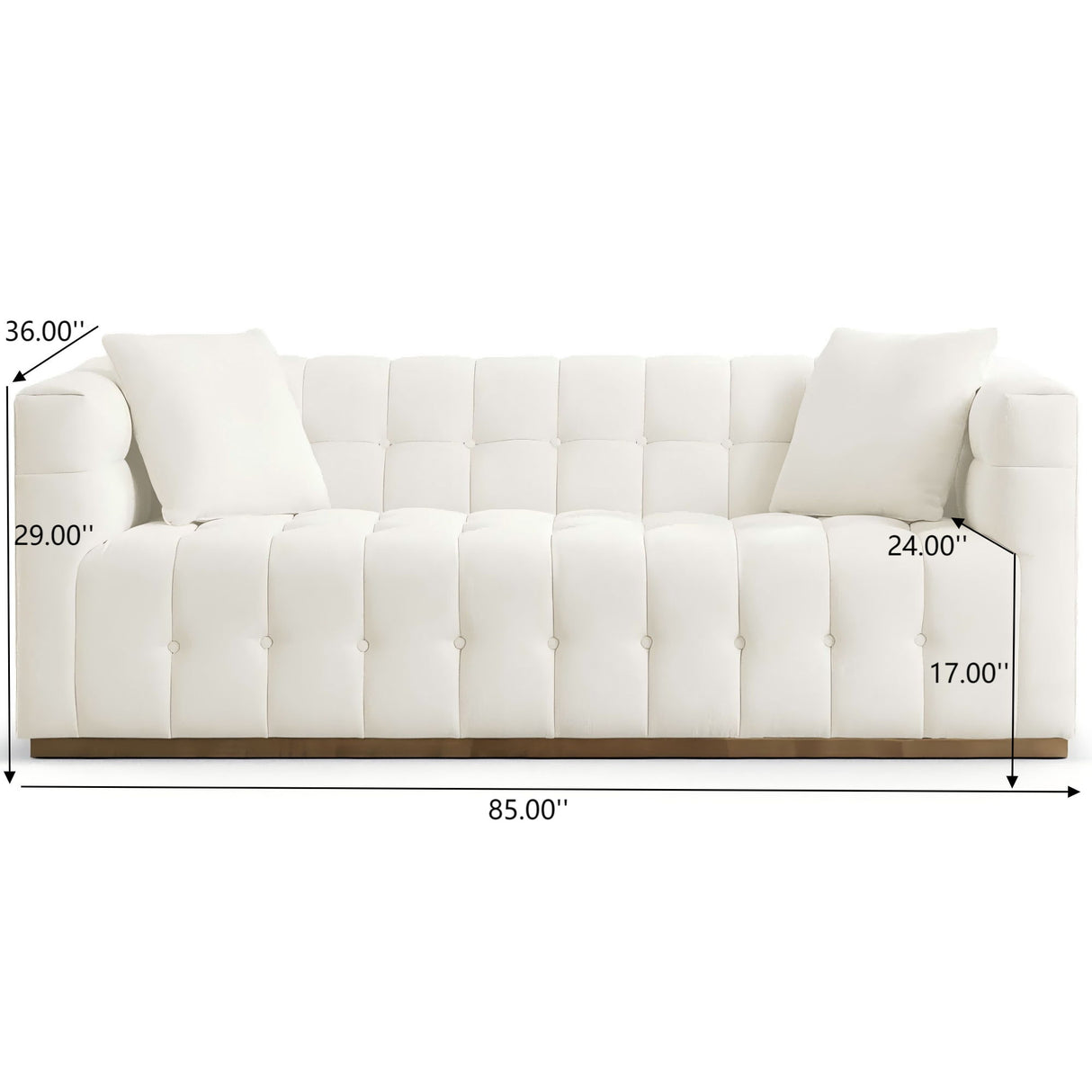 Eleanor - Sofa Boucle - Beige / Gold / Ivory / Ivory White