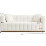 Eleanor - Sofa Boucle - Beige / Gold / Ivory / Ivory White