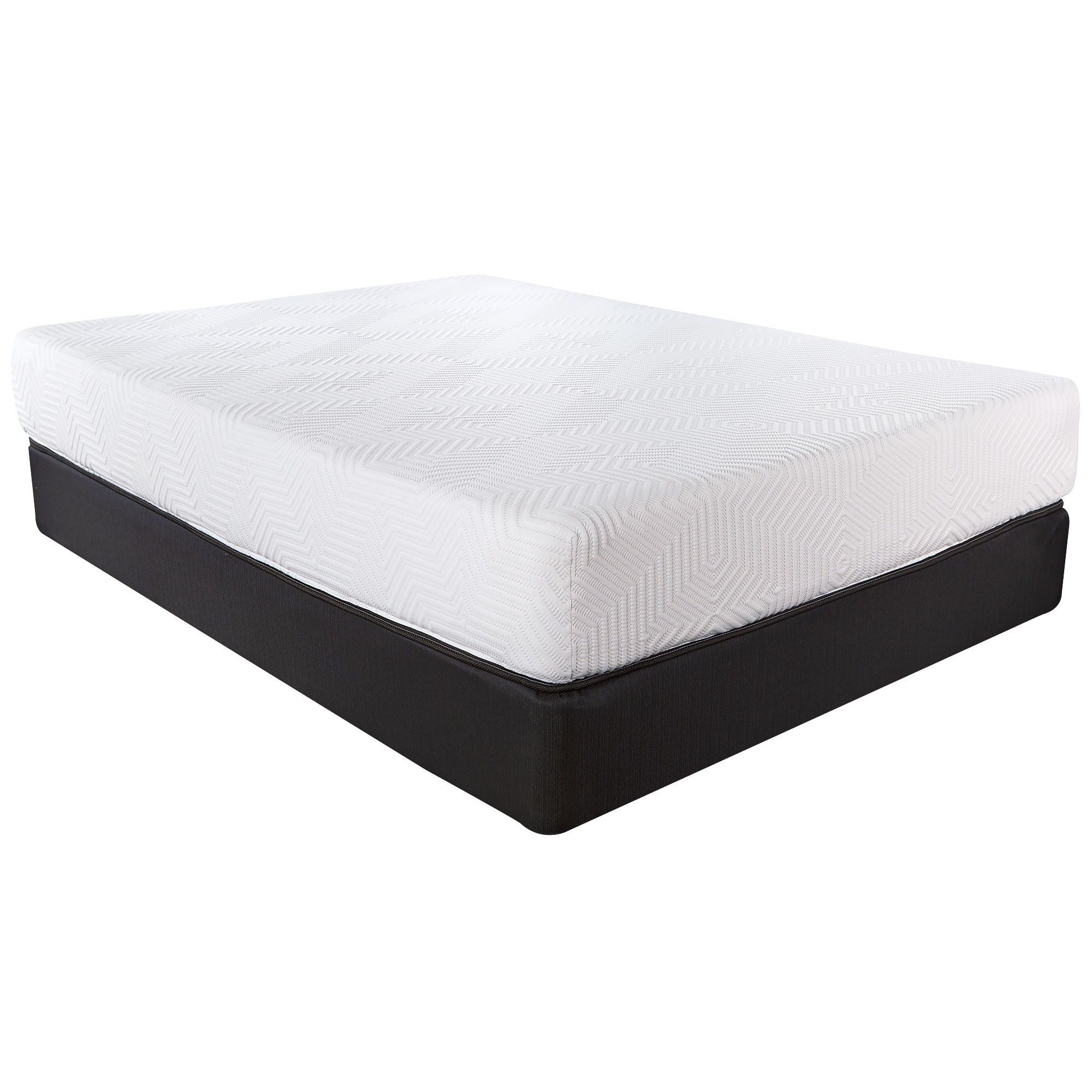 10.5" Twin Hybrid Lux Memory Foam And Wrapped Coil Mattress - White / Black