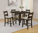 Lester 5-Pk Counter Height Dining Set Brown