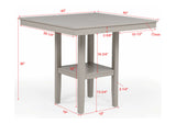 Lester 5-Pk Counter Height Dining Set Greige