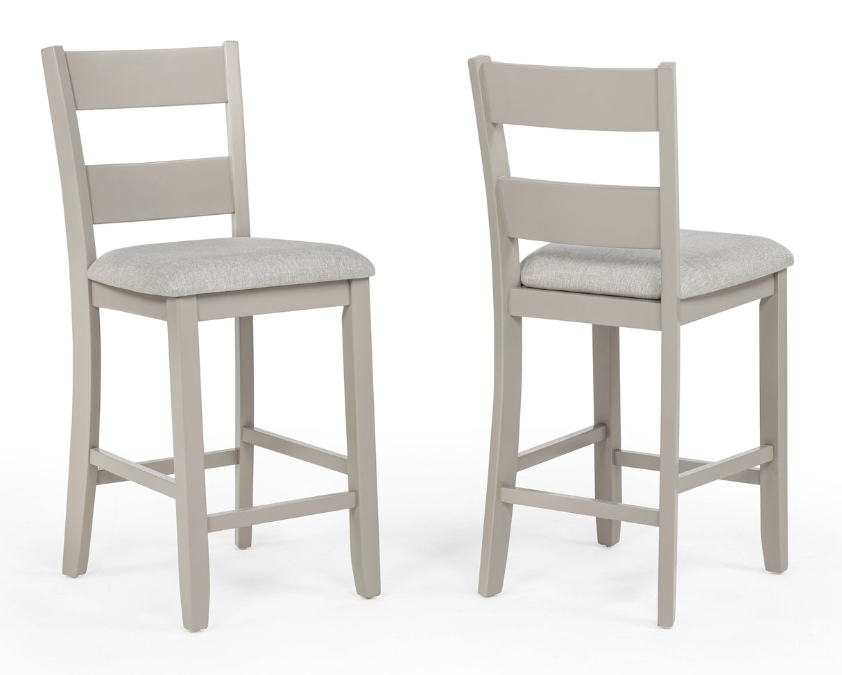 Lester 5-Pk Counter Height Dining Set Greige