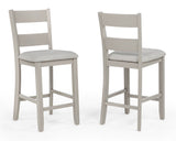 Lester 5-Pk Counter Height Dining Set Greige