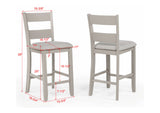 Lester 5-Pk Counter Height Dining Set Greige