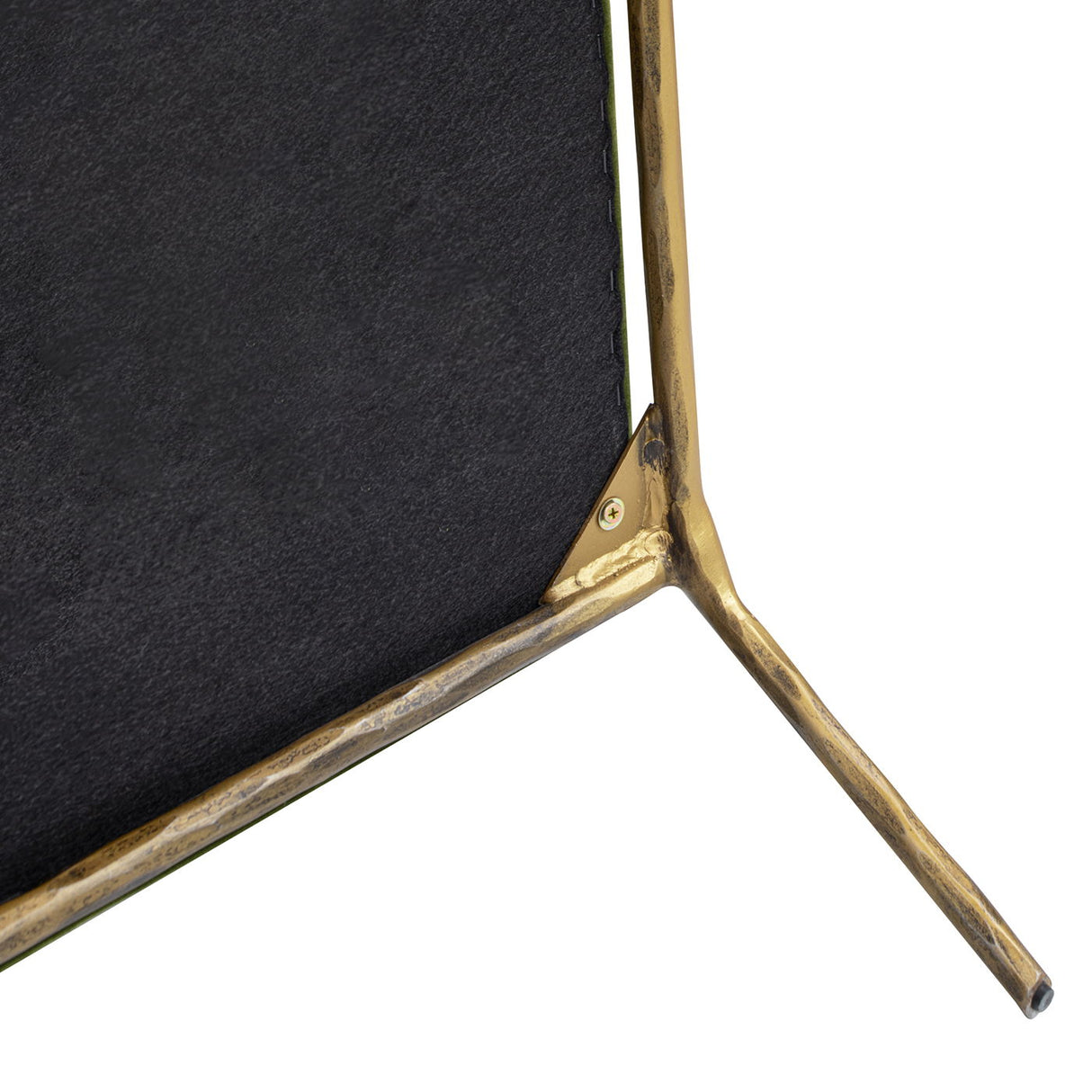 Aerin - Hammered Brass Upholstered Accent Arm Chair by Jennifer Taylor Home | Bel Furniture