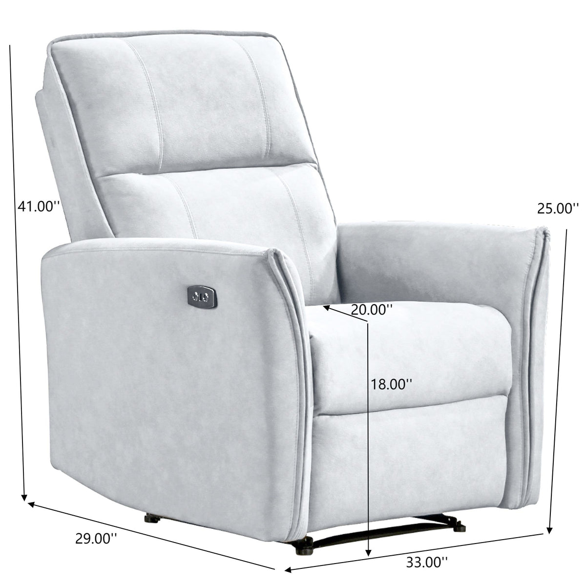 Asheville - Suede Recliner Chair - view 4