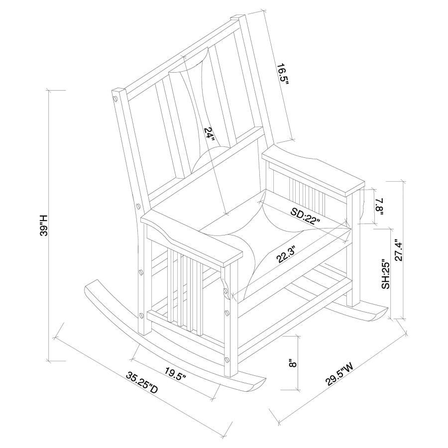 Ida - Upholstered Rocking Chair - Tobacco