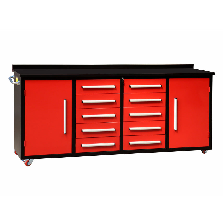 Storage Cabinets With Workbench (10 Drawers & 2 Cabinets)