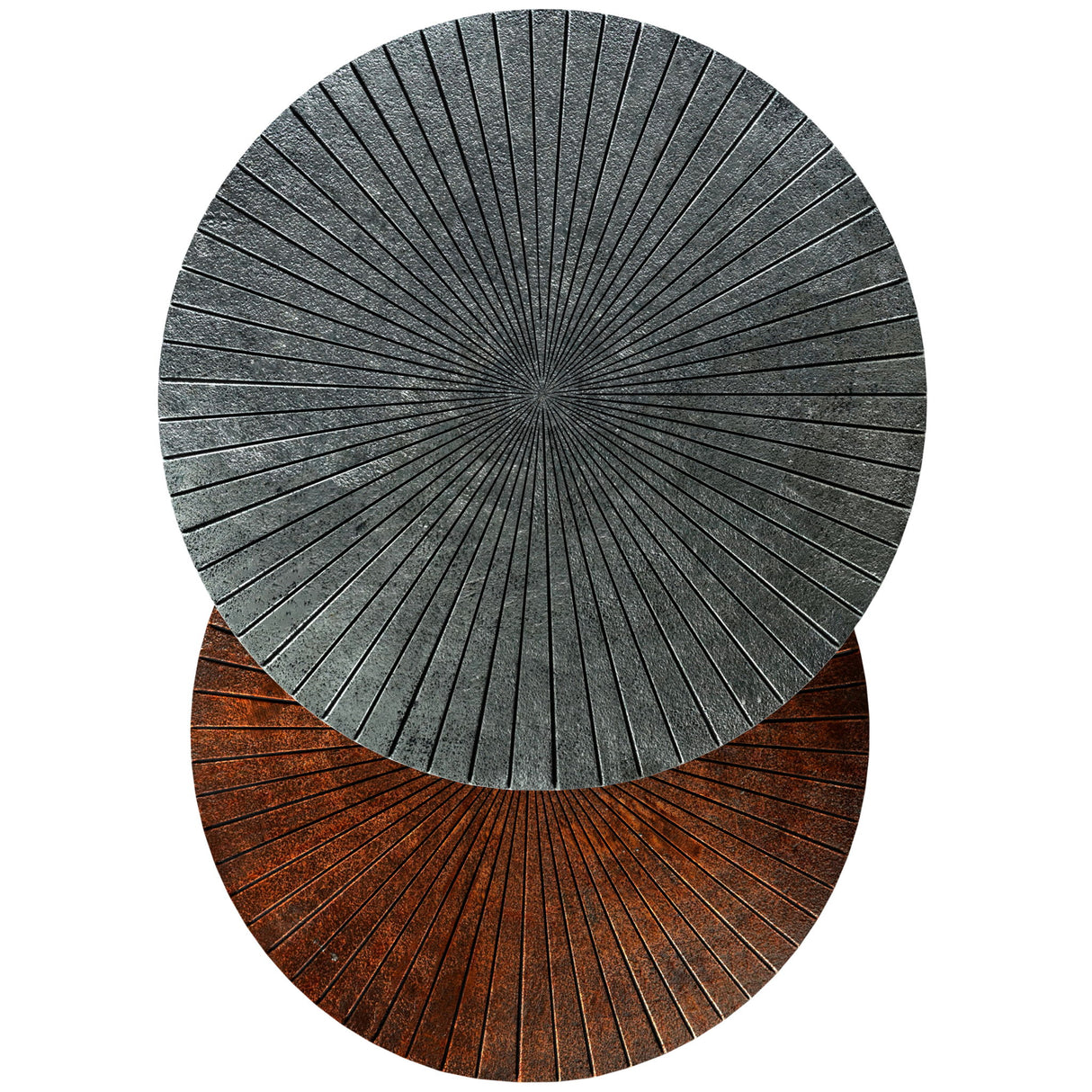 Drake - 2 Piece Nesting Table - Antique Nickel / Antique Copper by Simpli-Home | Bel Furniture