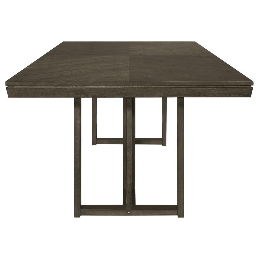 Kelly - Rectangular Wood Dining Table - Dark Gray