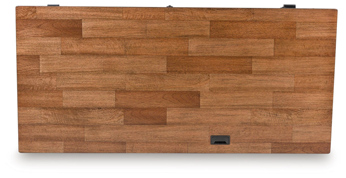 Wildenauer - Brown / Black - Home Office Desk by Signature Design by Ashley® | Bel Furniture