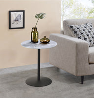 Circa - 17.5" End Table With Marble Textured Top by Lilola Home | Bel Furniture