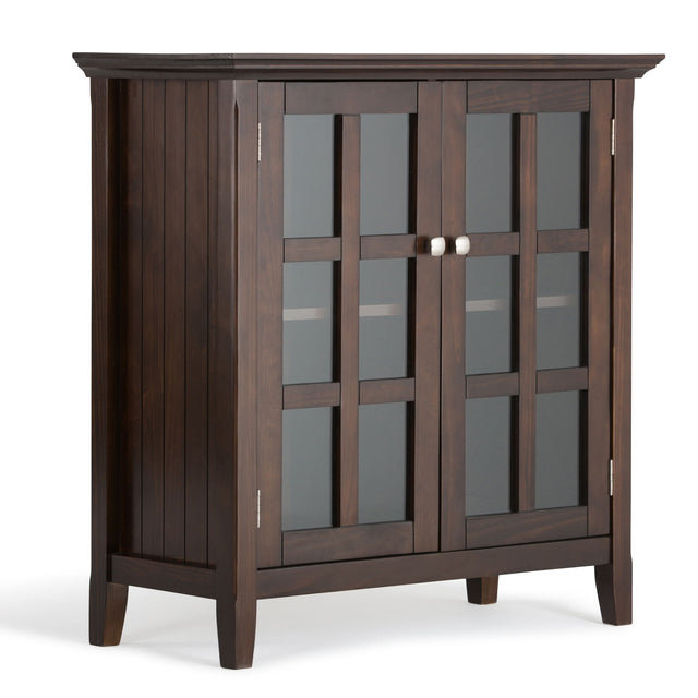 Acadian - Low Storage Cabinet - Brunette Brown by Simpli-Home | Bel Furniture