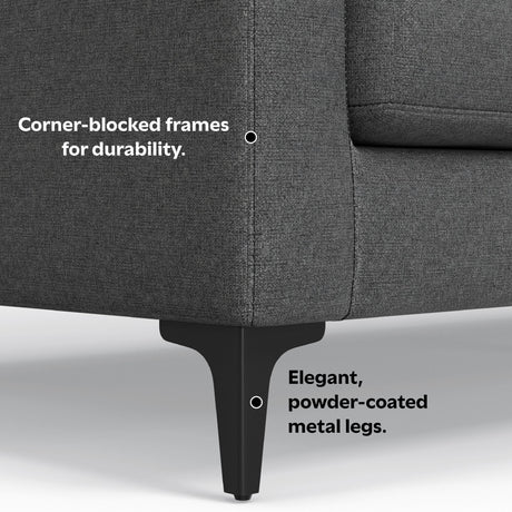 Ava - Mid Century Corner Sectional Sofa Handcrafted - view 4