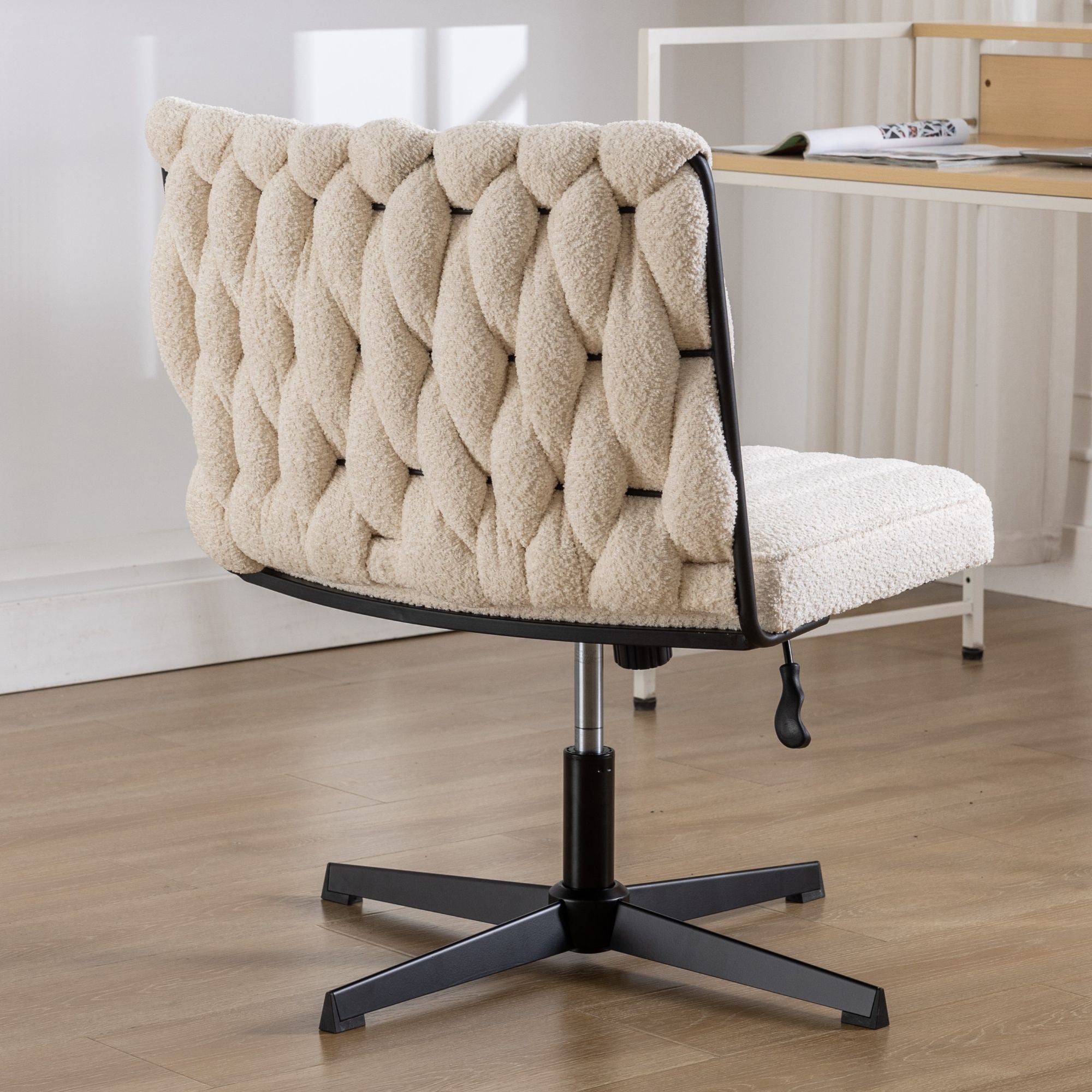 Armless Office Desk Chair No Wheels