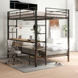 Ethan - Bunk Bed With Desk, Charging Station, Storage Shelves