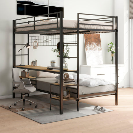 Ethan - Bunk Bed With Desk, Charging Station, Storage Shelves - view 6