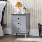 Classic 3 Drawer Solid Wood Nightstand by Walker Edison | Bel Furniture