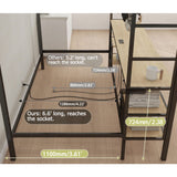 Ethan - Bunk Bed With Desk, Charging Station, Storage Shelves