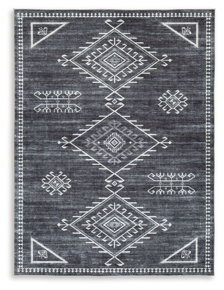 Arloman - Area Rug Black 5' x 7' by Signature Design by Ashley® | Bel Furniture