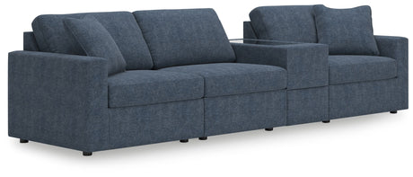 Modmax - Ink - Sectional Blue 4 Pc. Sectional With Storage Console by Signature Design by Ashley® | Bel Furniture