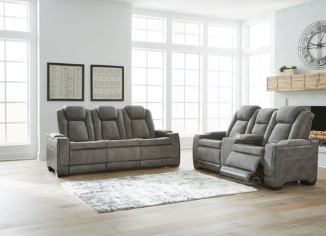 Next-Gen Durapella - Power Reclinering Living Room Set Dark Gray 2 Pc. - Power Sofa, Loveseat by Signature Design by Ashley® | Bel Furniture