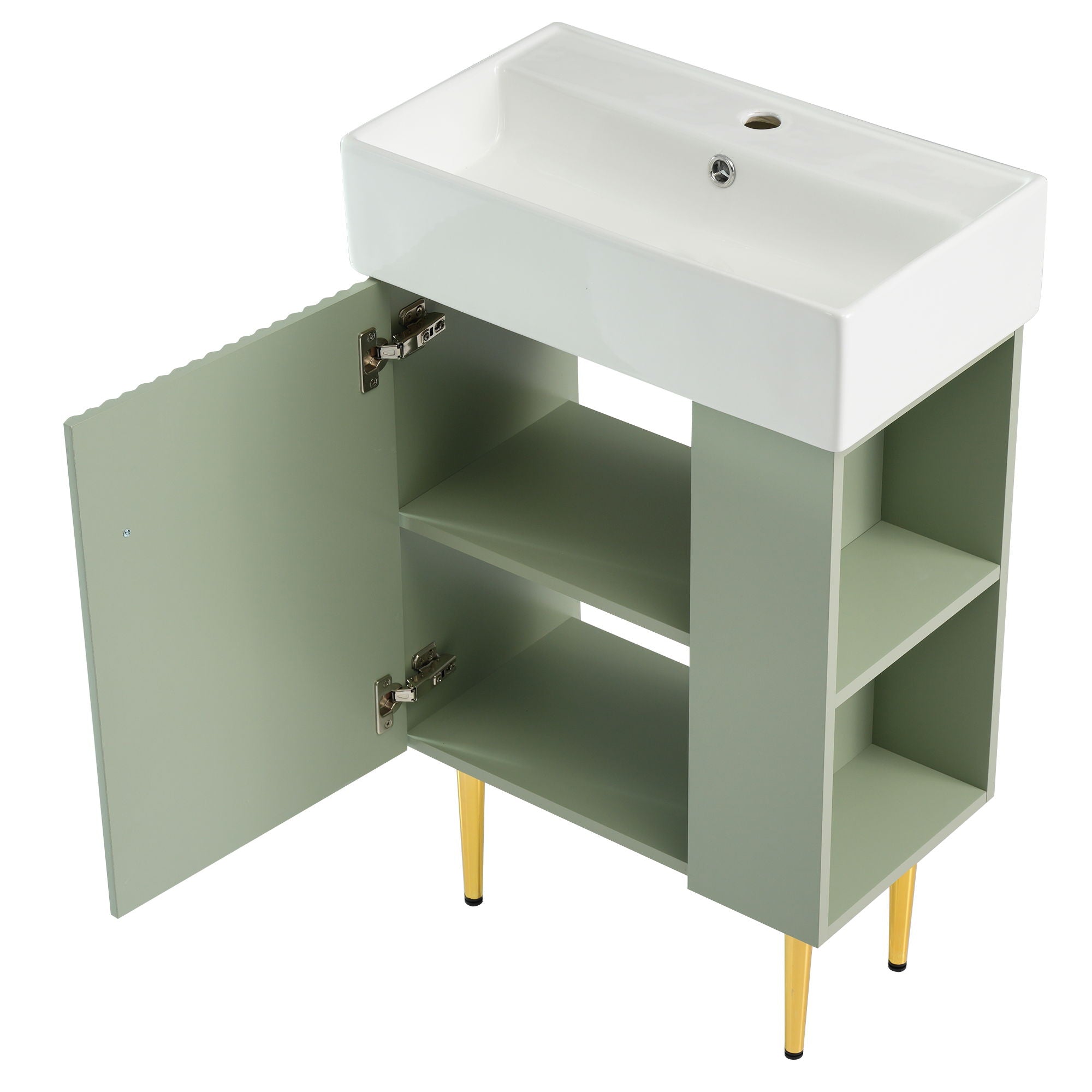 Bathroom Vanity, Combo Cabinet, Bathroom Storage Cabinet, Single Ceramic Sink