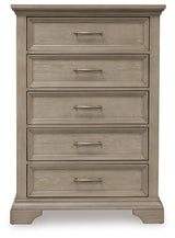 Vallardia - Five Drawer Chest - Light Grayish Brown