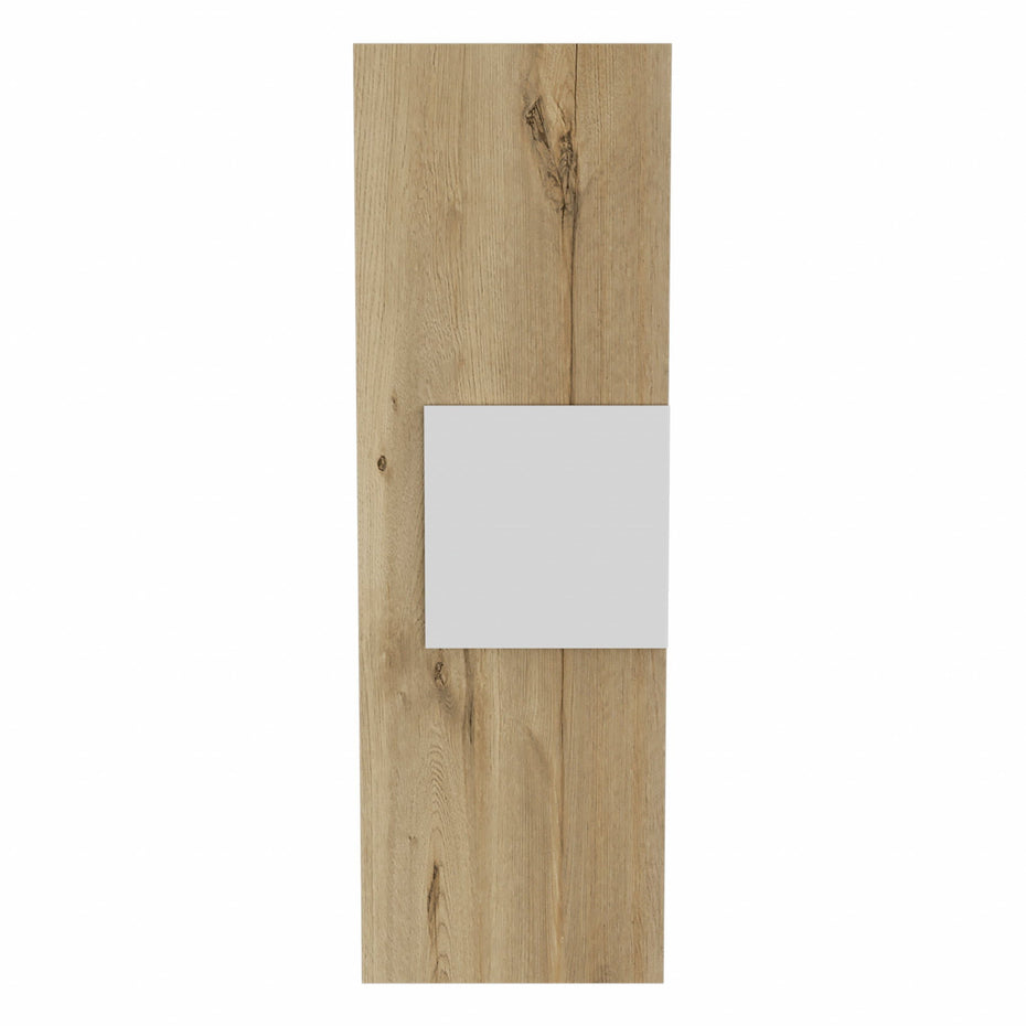 Multi Purpose Vertical Hanging Cabinet - Light Oak /	White