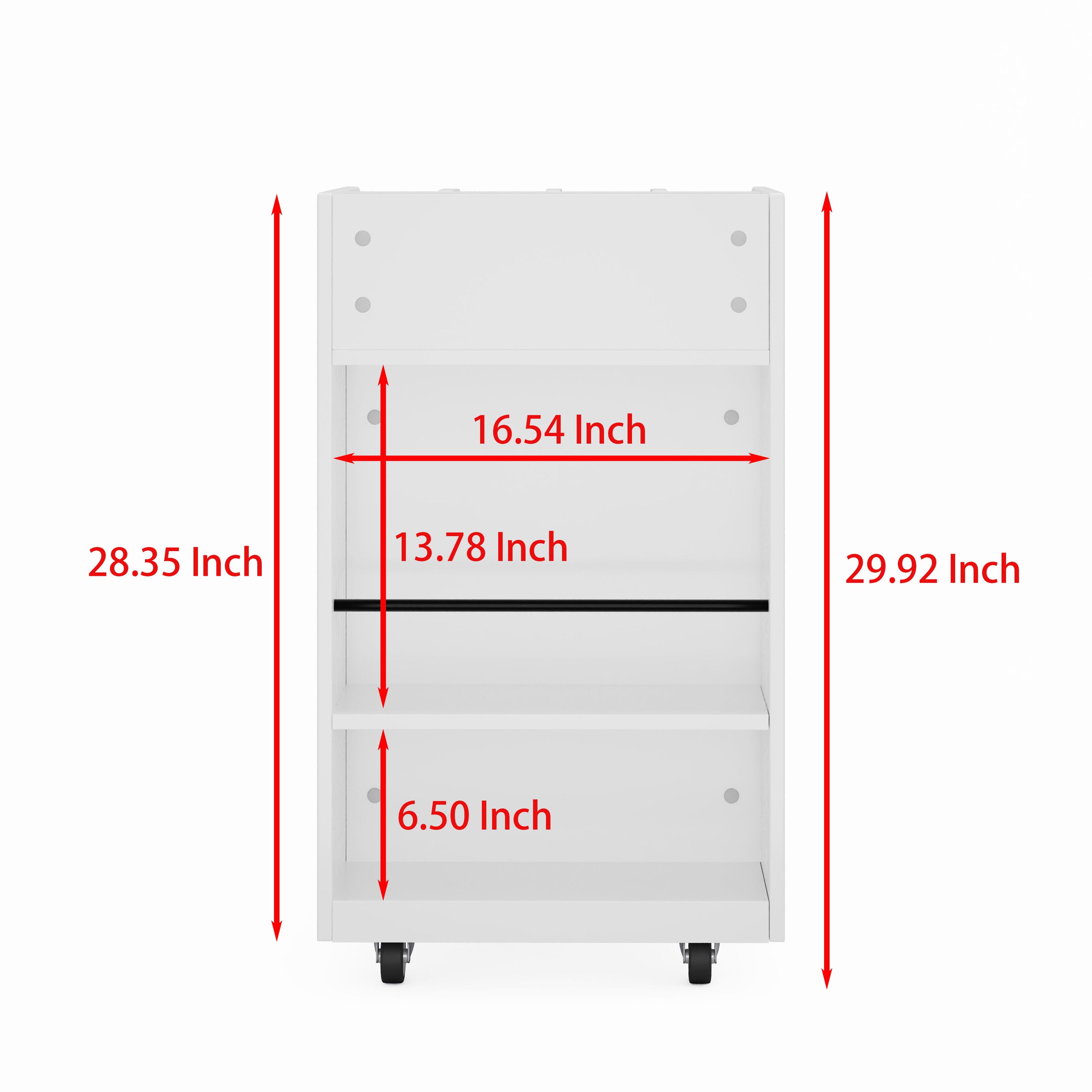 4 Tier Kitchen Island Cart With Spice Rack & Locking Casters, Simple Design Mobile Kitchen Storage Islands For Kitchen Living Room Bedroom