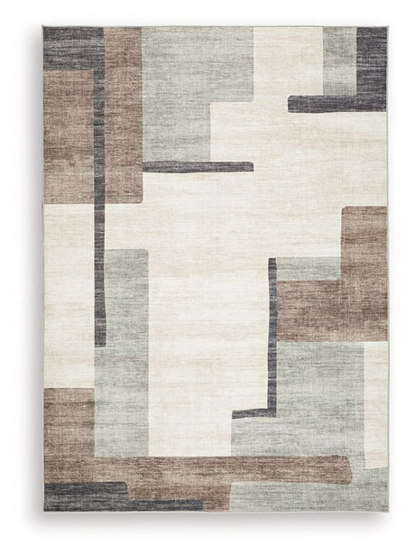 Larkport - Washable Rug Beige 5' x 7' by Signature Design by Ashley® | Bel Furniture