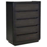 Leandro - 5-Drawer Bedroom Chest Of Drawers - Burnished Black