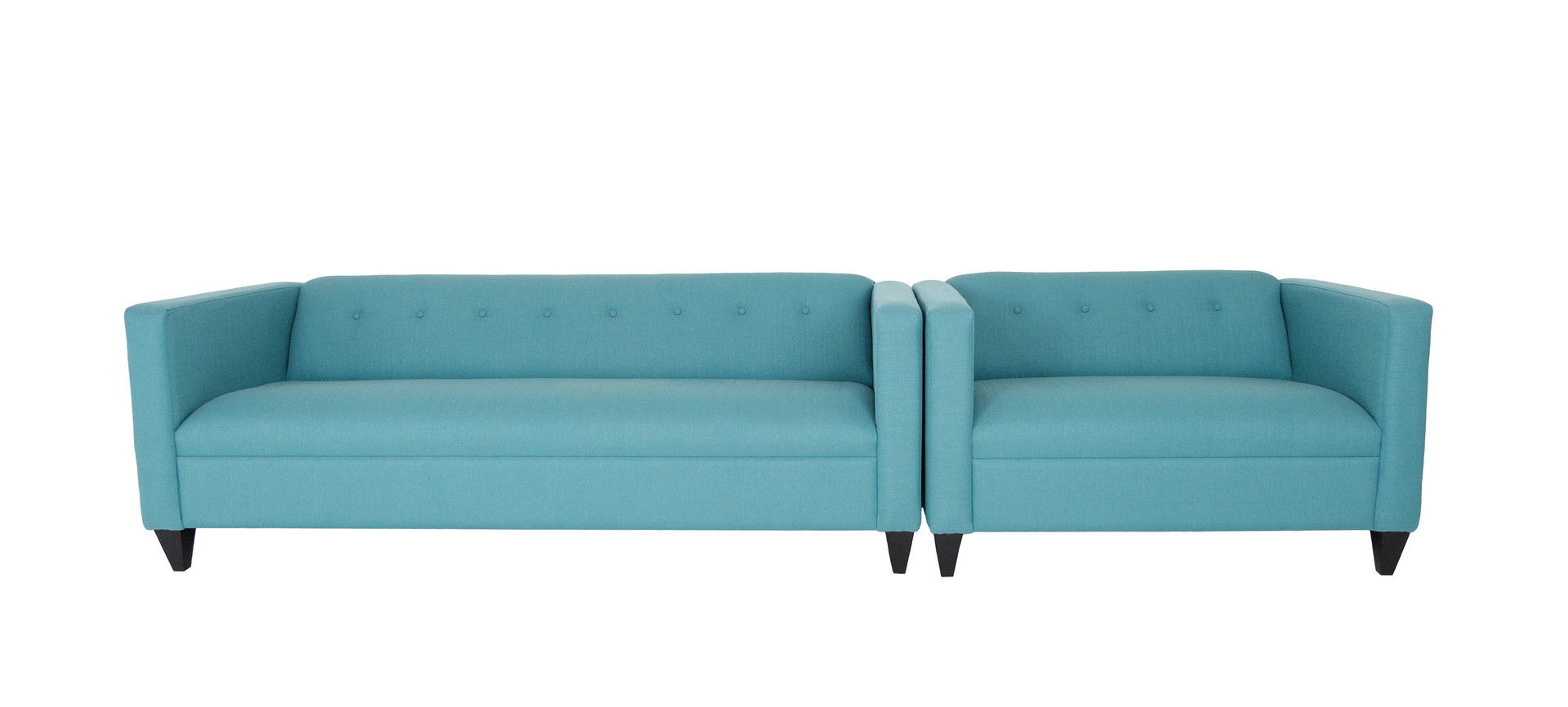 2 Piece Polyester Blend Seating Set - Teal Blue