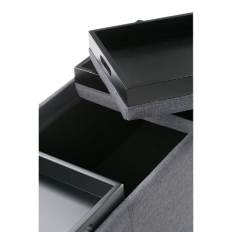 Avalon - Upholstered Storage Ottoman by Simpli-Home | Bel Furniture