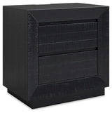 Londer - Black - Two Drawer Night Stand by Millennium® by Ashley | Bel Furniture