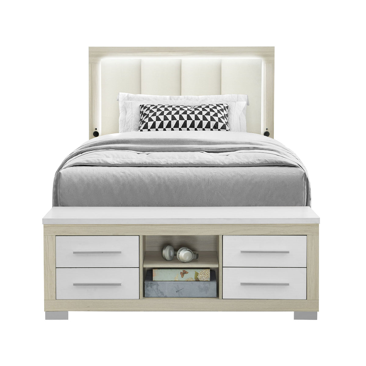 Emilia - 5 Piece Bedroom Set With Panel Headboard
