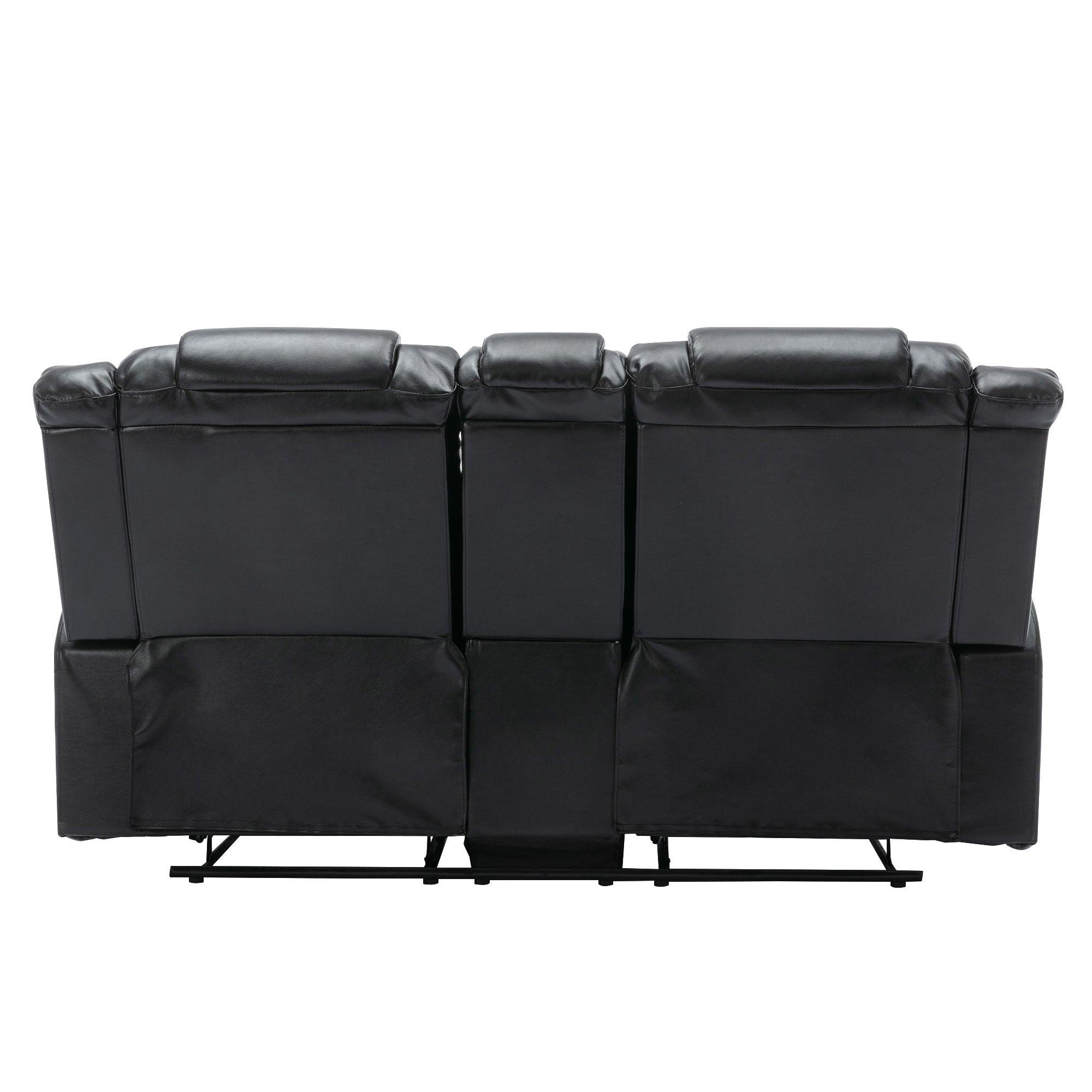 2 Seater Home Theater Recliner Manual Recliner Chair With A Storage Box And Two Cup Holders For Living Room