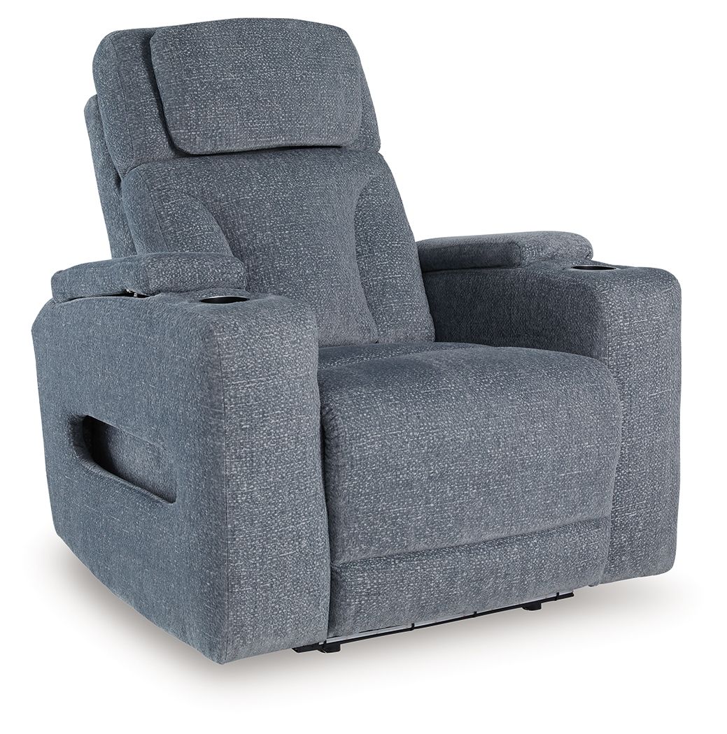 Studio Cave - Steel - Power Recliner by Signature Design by Ashley® | Bel Furniture