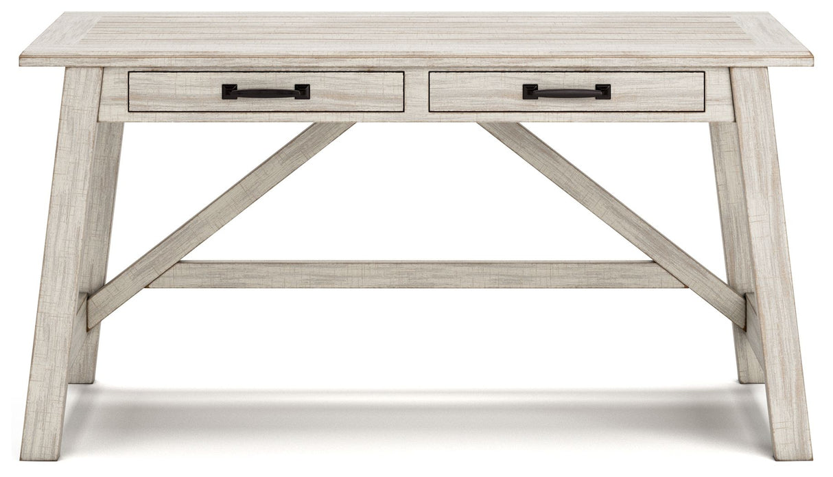 Carynhurst - Whitewash - Home Office Large Leg Desk by Signature Design by Ashley® | Bel Furniture