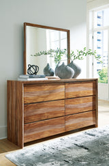 Dressonni - Brown - Dresser And Mirror by Signature Design by Ashley® | Bel Furniture