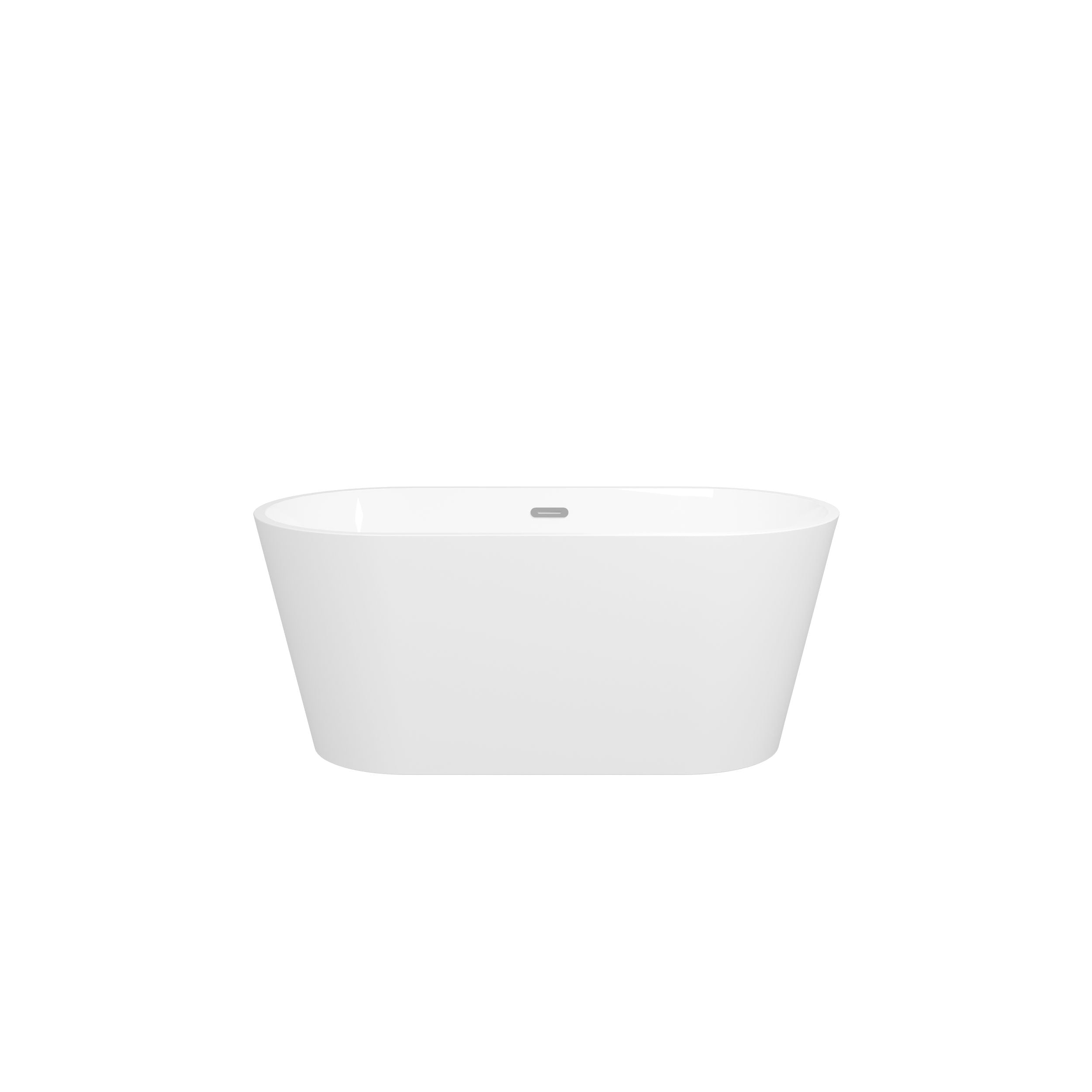 Freestanding Bathtub, Modern & Contemporary Design Soaking Tub With Toe-Tap Drain In Chrome And Classic Slotted Overflow