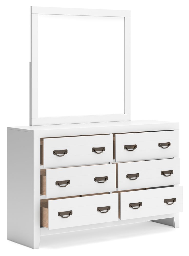 Binterglen - White - Dresser And Mirror by Signature Design by Ashley® | Bel Furniture