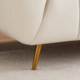 Lamattina - Genuine Italian Leather Channel Tufted Sofa