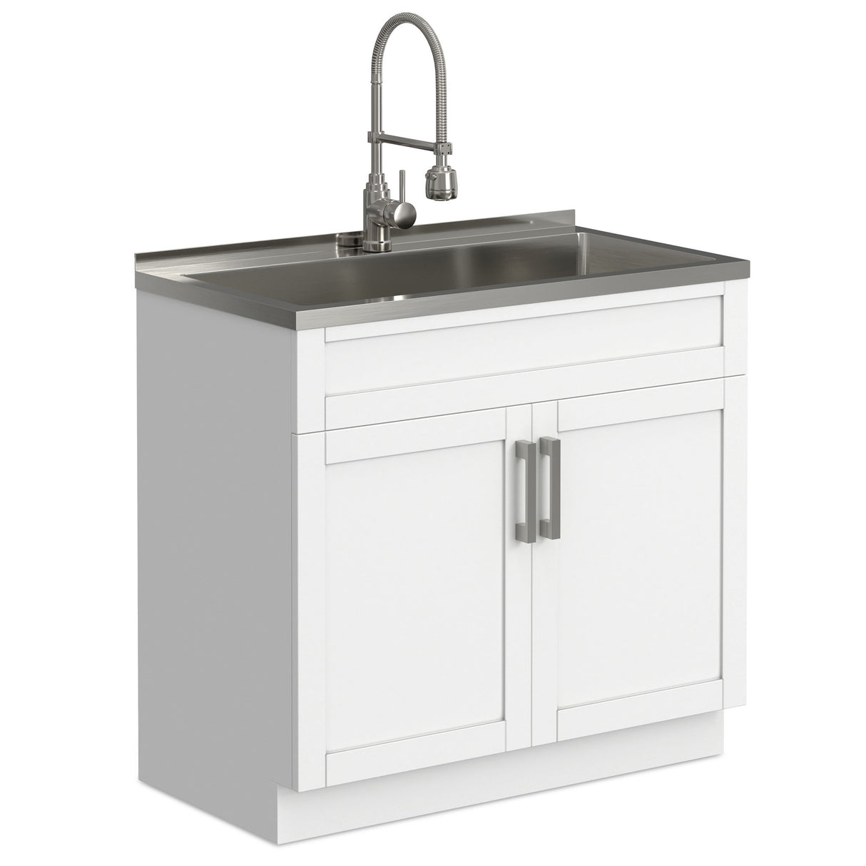 Hennessy - Deluxe Laundry Cabinet With Faucet And Stainless Steel Sink