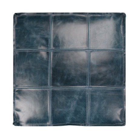 Manning - Square Pouf - Teal by Simpli-Home | Bel Furniture