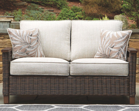 Paradise Trail - Medium Brown - Loveseat w/Cushion by Signature Design by Ashley® | Bel Furniture