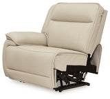 Double Deal - 4-Piece Power Reclining Sectional - Almond