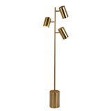 Harmony - Floor Lamp With Rotary Switch Triple Spots Block Base - Gold by Ashcroft Furniture | Bel Furniture