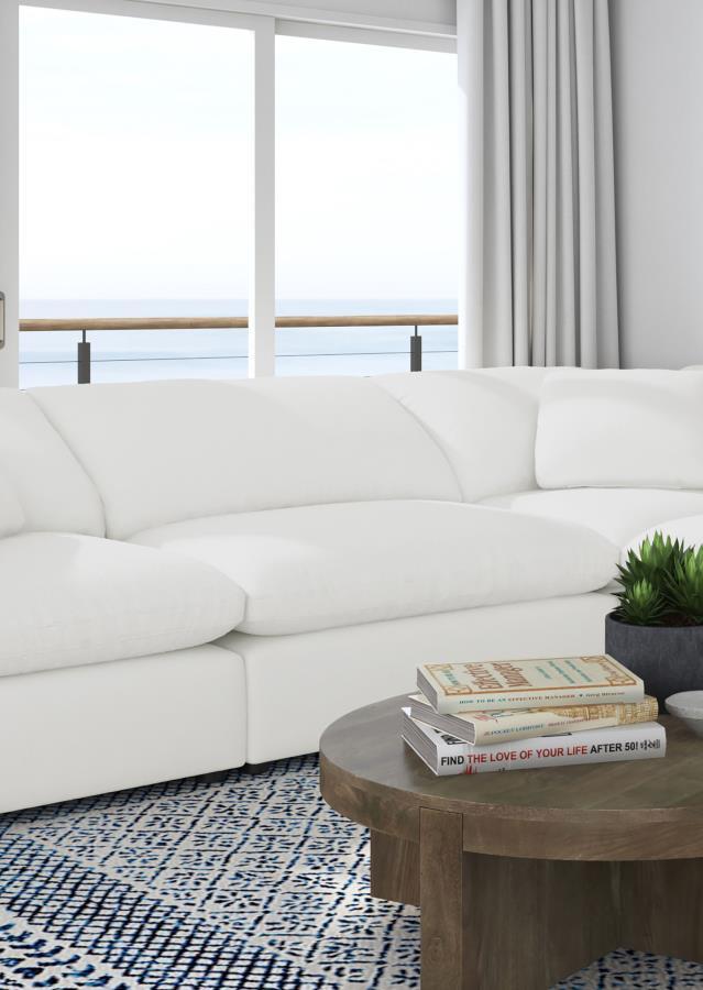 Raleigh - Boucle Upholstered Armless Chair - Ivory by Coaster Fine Furniture | Bel Furniture