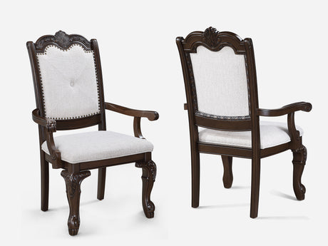 Kiera - Arm Chair (Set of 2) - Cherry Brown by Crown Mark | Bel Furniture